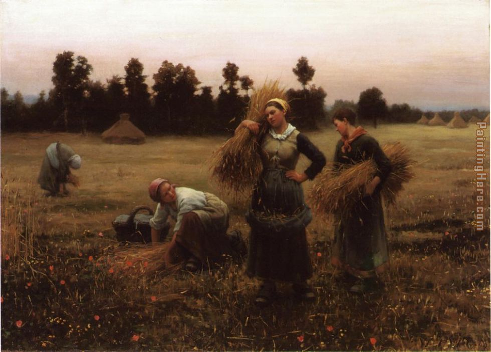Knight The Harvesters painting - Daniel Ridgway Knight Knight The Harvesters art painting